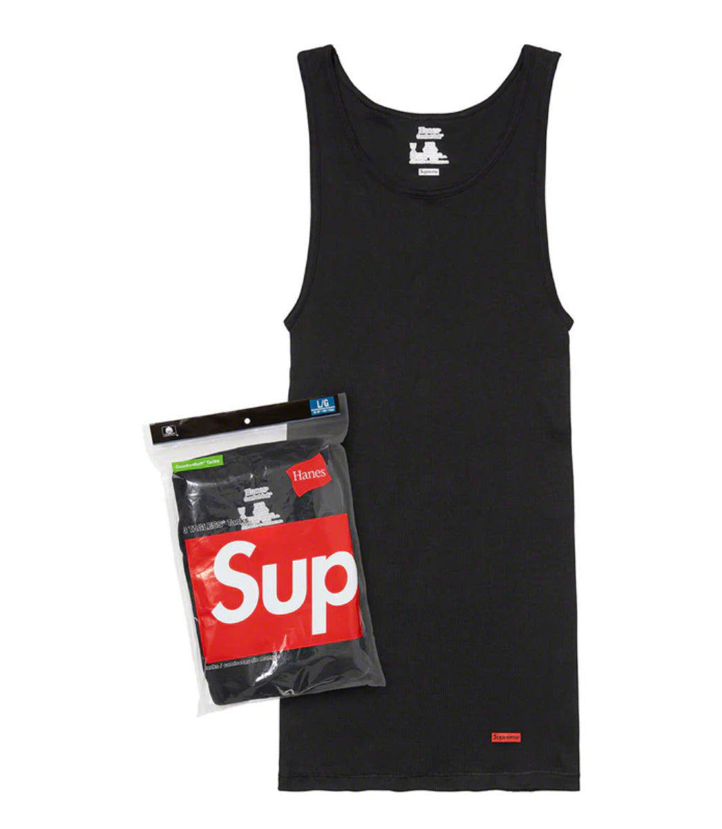 SUPREME X Hanes Tagless Tank Top Black