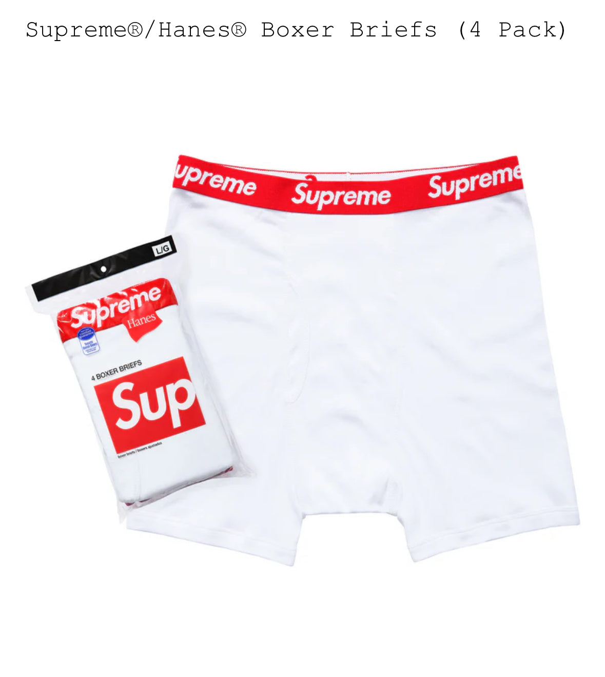 SUPREME X Hanes BOXER BRIEFS