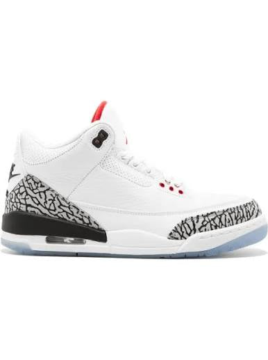 Air Jordan 3 Retro NRG Dunk Contest/Free Throw Line, White/Fire Red/Cement Grey