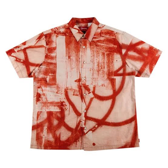 SUPREME x Christopher Wool S\S Shirt Red