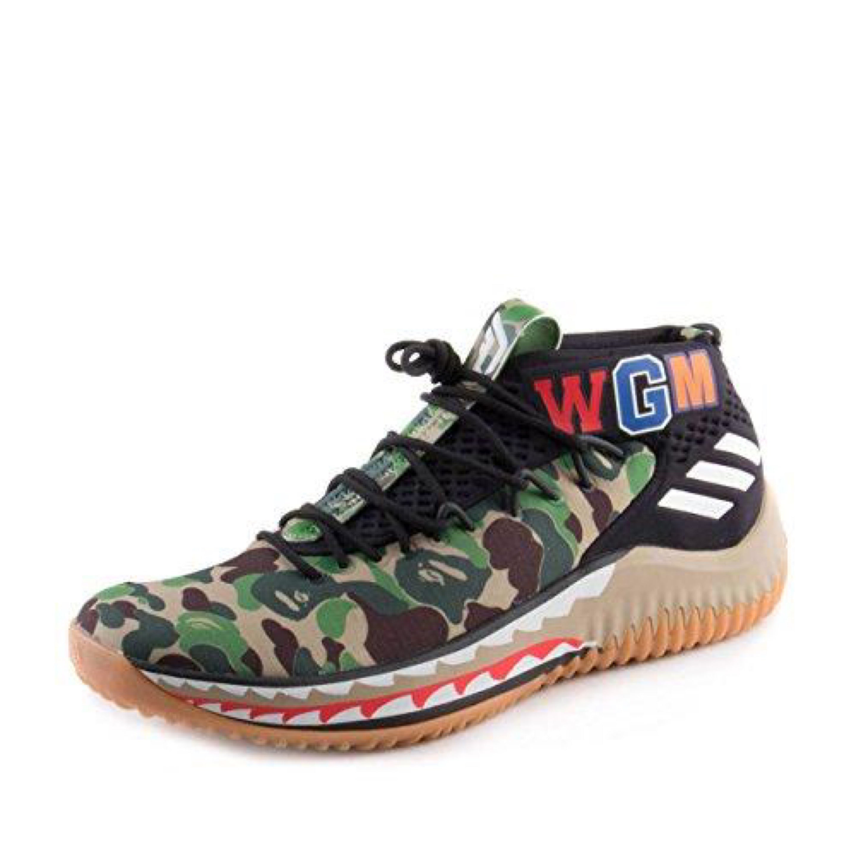 adidas Mens X Bape Dame 4 Panton/White Synthetic Size 7.5