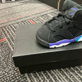 Air Retro 6 Basketball Shoes in Black/Black  Leather