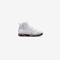 Air Retro 7 Basketball Shoes in White/White Leather