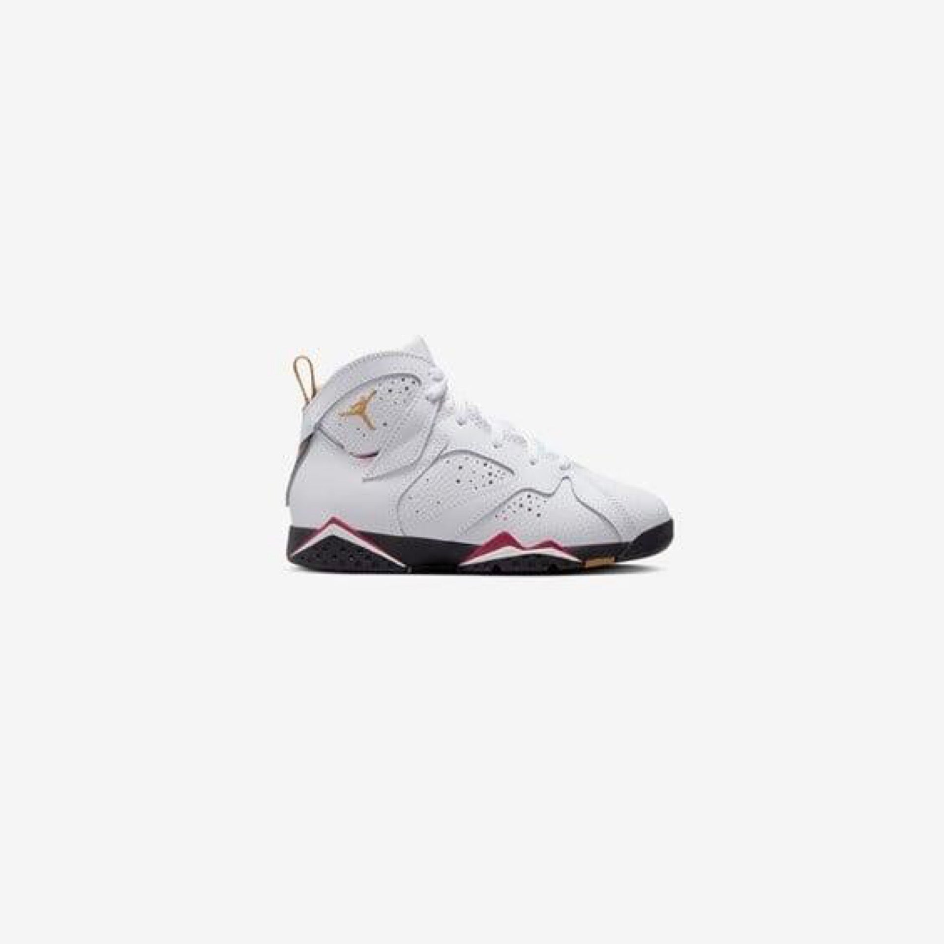 Air Retro 7 Basketball Shoes in White/White Leather