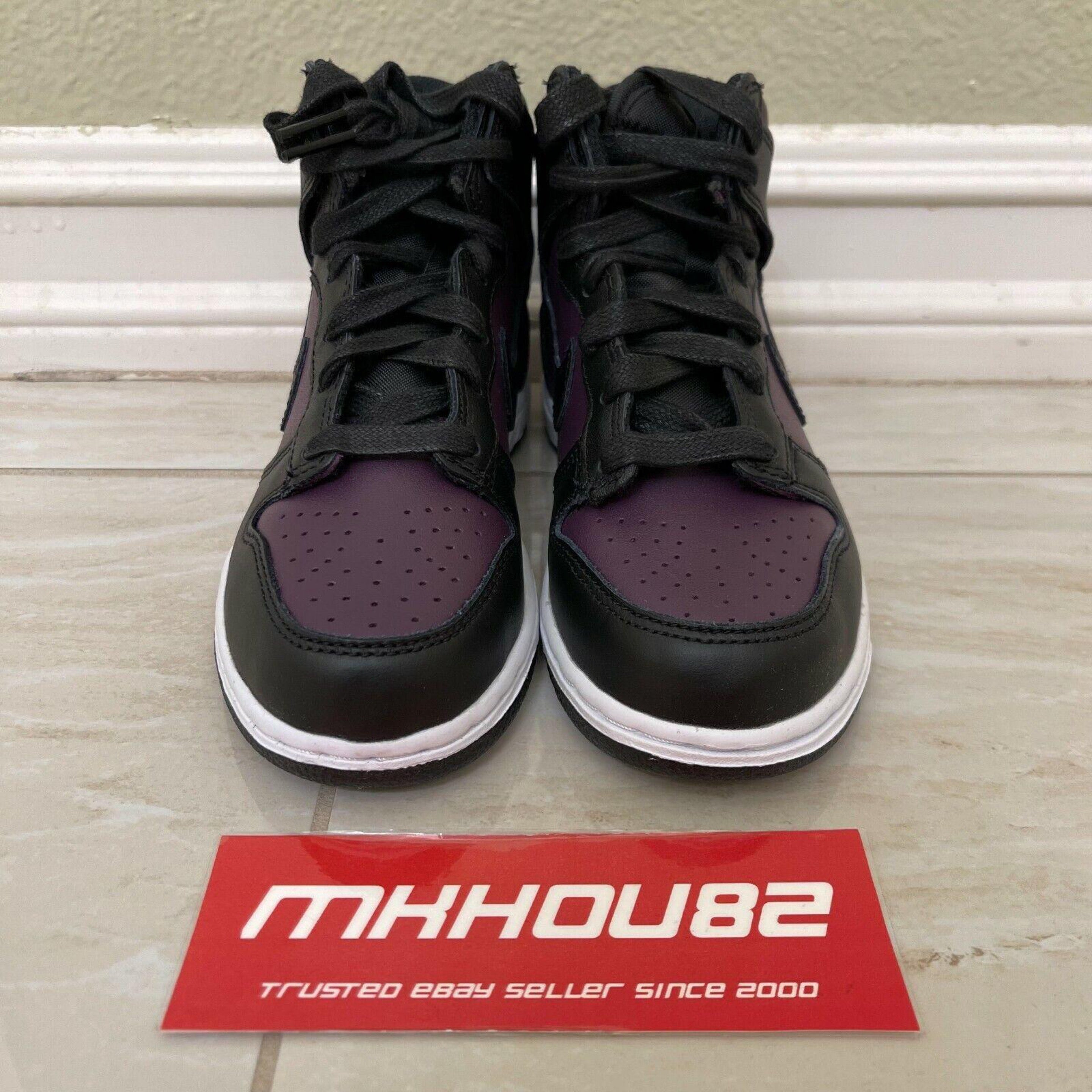 Nike Dunk High Fragment Beijing Black Purple Shoes DJ4285-600 Size Preschool 1Y