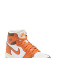Air Jordan 1 Retro High Basketball Sneaker in White/Starfish/Cacao/Sail
