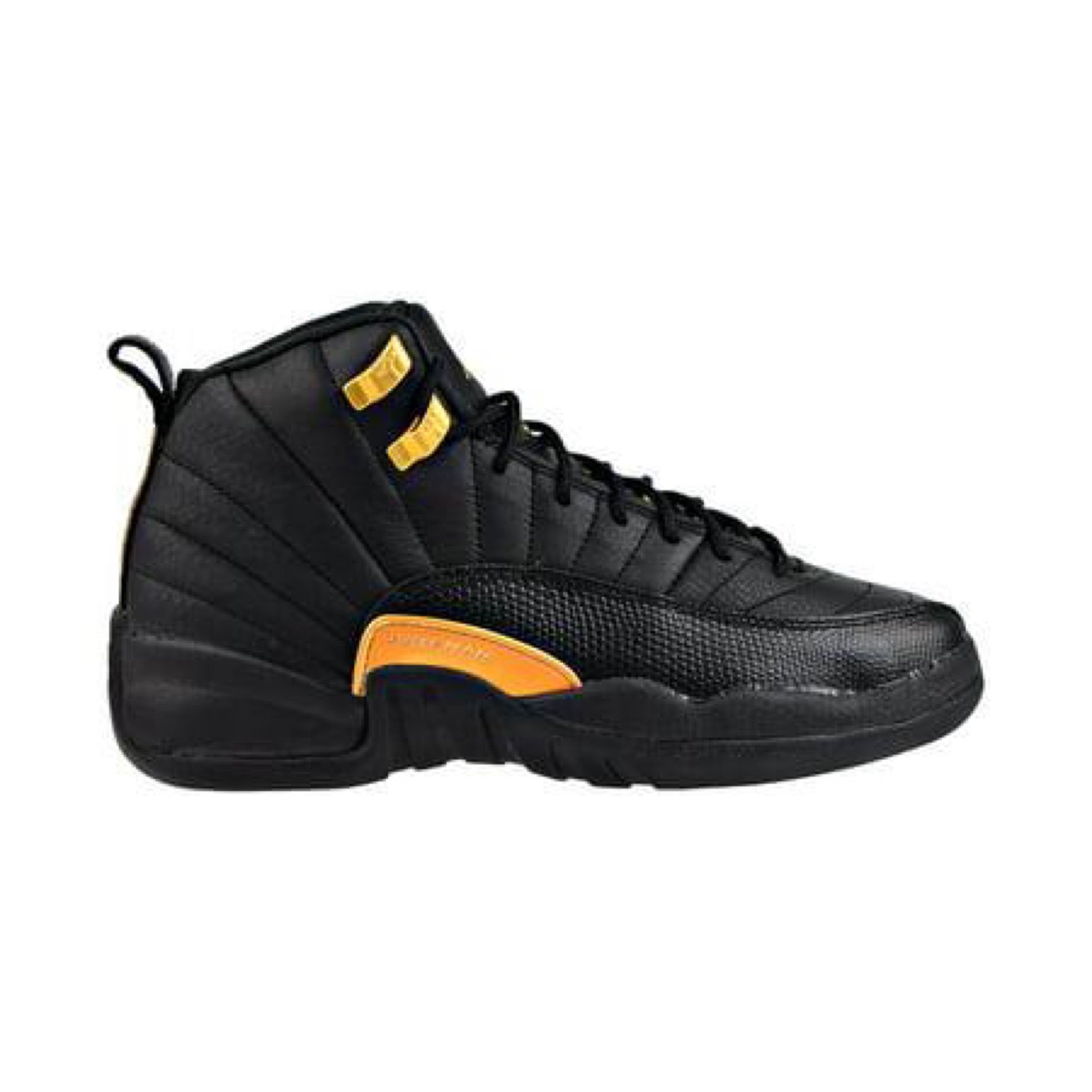 Air Jordan 12 Retro Basketball Shoe in Black/Taxi