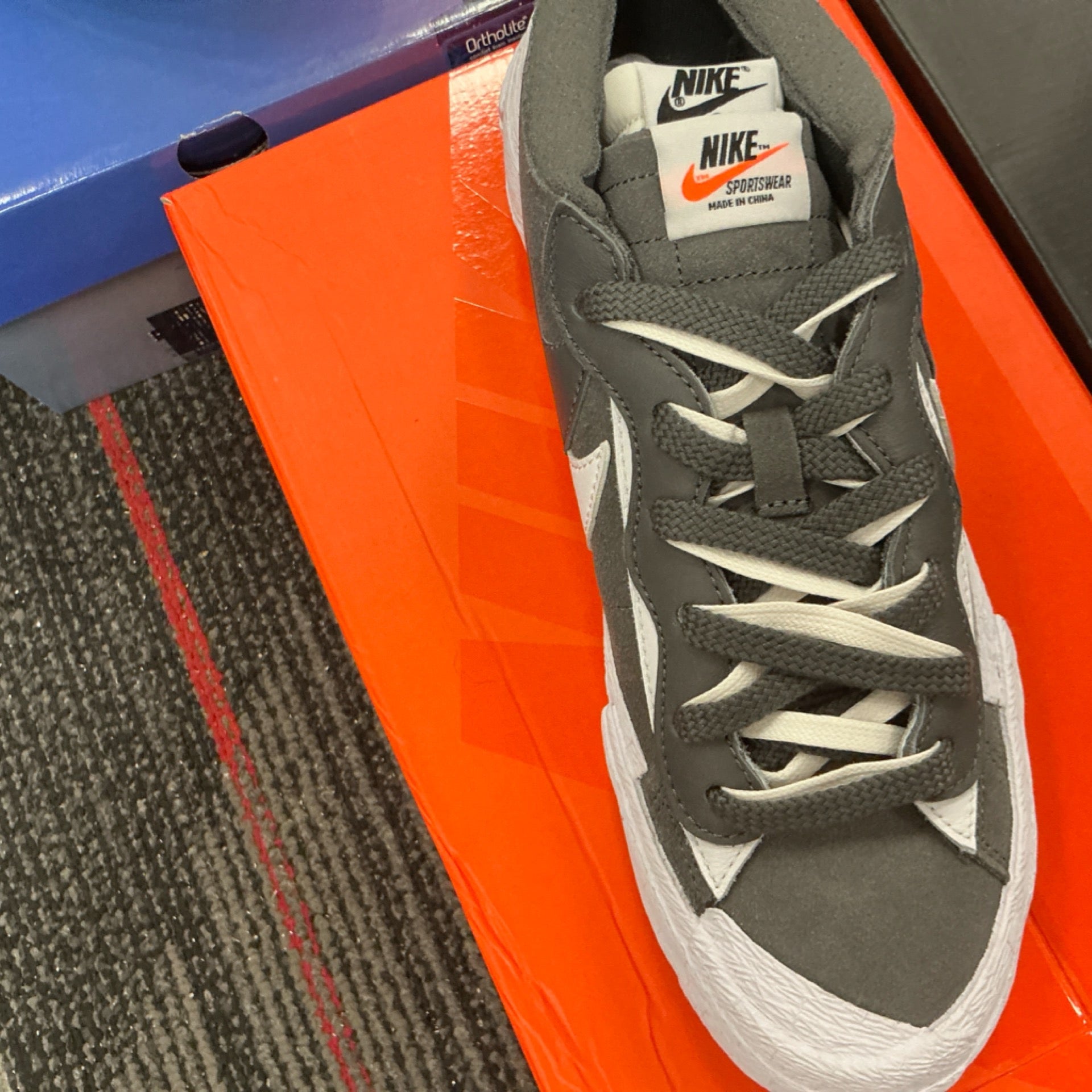 Nike Mens Blazer Low Sacai - Iron Grey