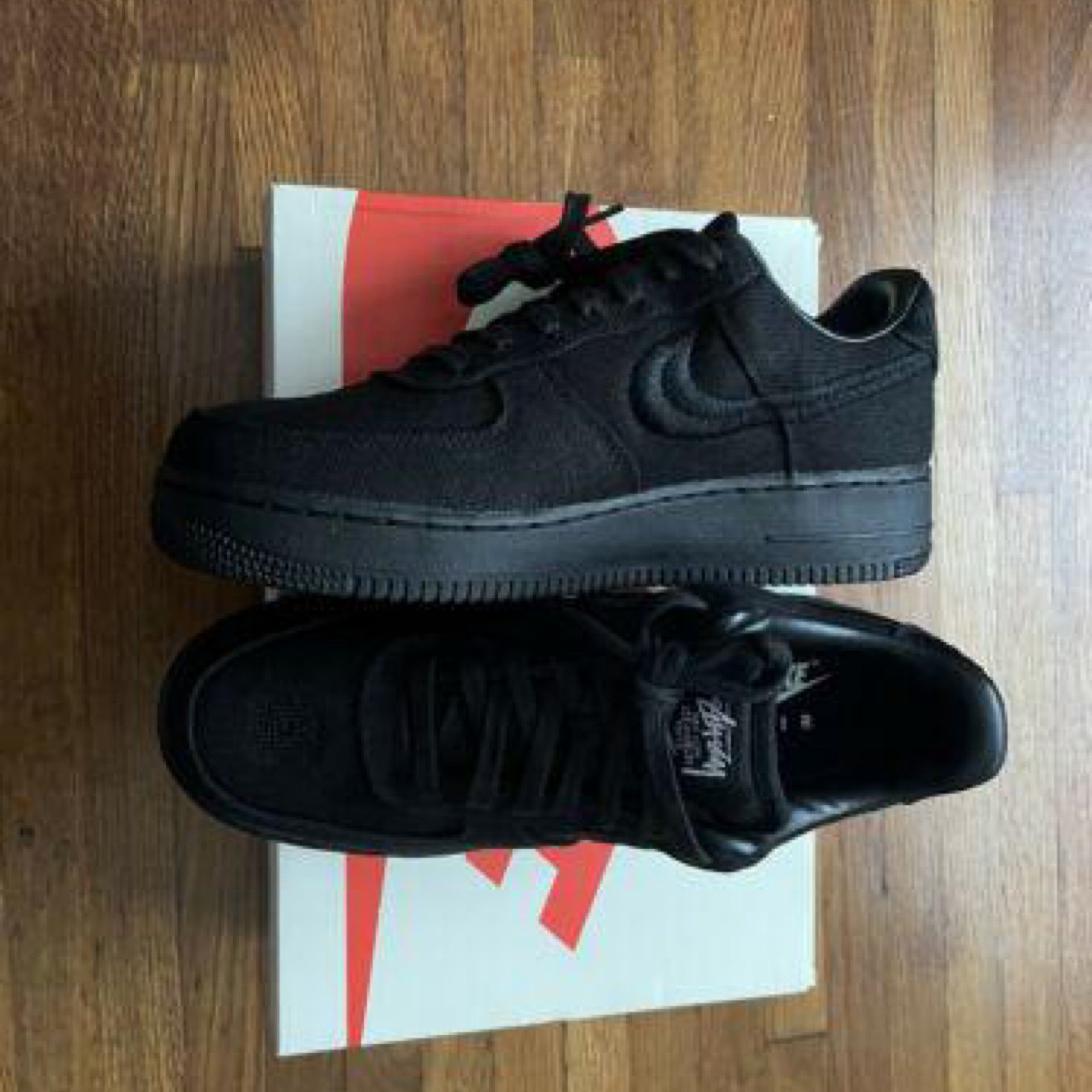 Nike Mens Air Force 1 Low Stussy - Black